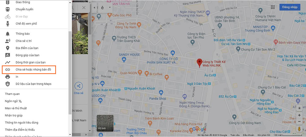 Nhúng bản đồ google maps vào website